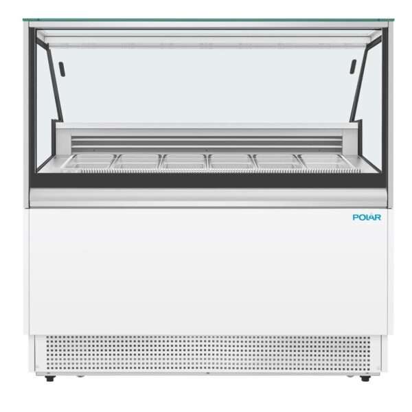 Polar U-Series 6 Pan Ice Cream Serve Over Cabinet Freezer