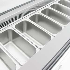 Polar U-Series 6 Pan Ice Cream Serve Over Cabinet Freezer