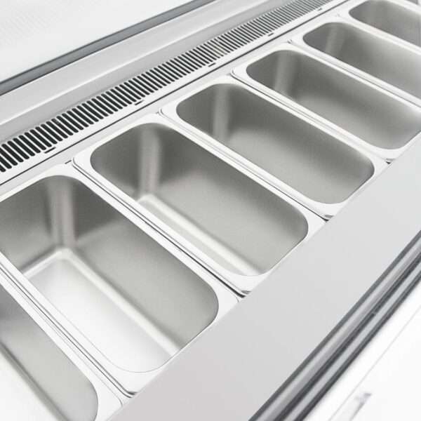 Polar U-Series 6 Pan Ice Cream Serve Over Cabinet Freezer