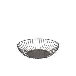 GenWare Round Black Wire Basket 27 x 7cm