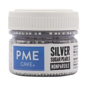 PME Silver Sugar Pearls 25g - Nonpareils