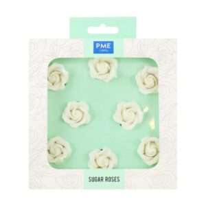PME White Sugar Roses 32mm (8 Pack)