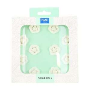 PME White Sugar Roses 25mm (10 Pack)