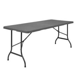 Bolero Wicker-Effect Rectangular Wicker Centre Folding Table 6ft