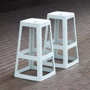 Origin Base High Stool Light Grey 450x450x750mm (Pack of 2) 9 hx791 npi24 7