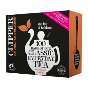 Clipper Fairtrade Classic Everyday Black Teabags - Envelope, String & Tag (100 pack)