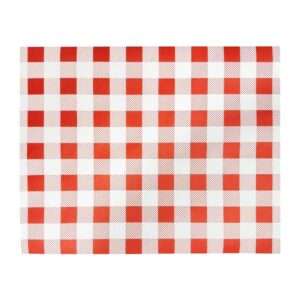 Fiesta Compostable Red Gingham Greaseproof Sheets 380x310mm (Pack 200)