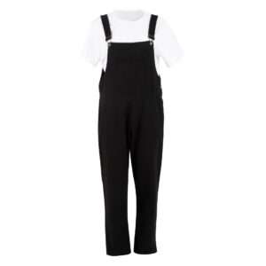 Southside Bib & Brace Cotton Canvas Dungarees Cotton Black XL