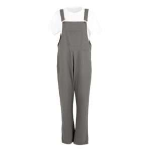 Southside Bib & Brace Cotton Canvas Dungarees Khaki Black L