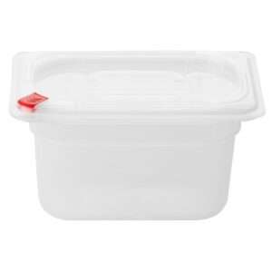 Hygiplas Click PP GN Container 1/9 with Lid & 7 Colour Clips 100mm 0.85Ltr (Set 4)