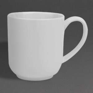 Olympia Whiteware Large Rounded Mugs 410ml (6 Pack)
