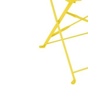 Bolero Perth Mellow Yellow Pavement Style Steel Folding Chairs (2 Pack) 3 hz365 npi25 3