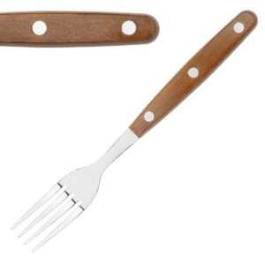 Olympia Steak Forks with PP Wood Effect Handles (12 Pack)