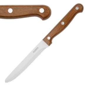 Olympia Rounded Steak Knives with PP Wood Effect Handles (12 Pack)