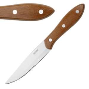 Olympia Jumbo Steak Knives with PP Wood Effect Handles (12 Pack)