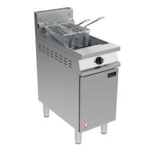 Falcon Dominator Plus G3840F Single Pan Twin Basket Nat Gas Filtration Fryer on Feet