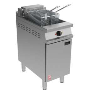 Falcon Dominator Plus E3840 Single Pan Twin Basket Fryer on Castors