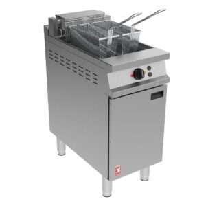 Falcon Dominator Plus E3840FX Single Pan Twin Basket Electric Filtration Angel Fryer on Feet