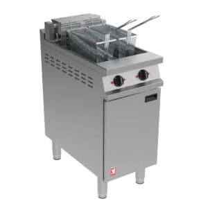 Falcon Dominator Plus E3845 Twin Pan Electric Fryer on Feet