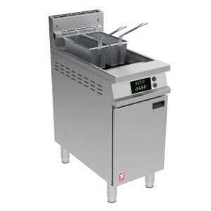 Falcon Dominator Plus G3840XP Single Pan Twin Basket Programmable Nat Gas Angel Fryer with Feet