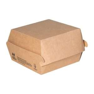 Notpla 6" Clamshell Burger Boxes - Kraft (300 Pack) 1 jb805 npi25 1