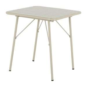 Bolero Amalfi Square Slatted Steel Folding Table Taupe 700mm