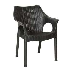 Bolero Elements Polypropylene Armchairs Black (4 Pack)