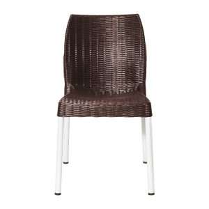 Bolero Elements Polypropylene Rattan Side Chairs Dark Brown (4 Pack) 3 ja914 npi25 1