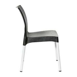 Bolero Elements Polypropylene Rattan Side Chairs Black (4 Pack) 4 ja917 npi25 4
