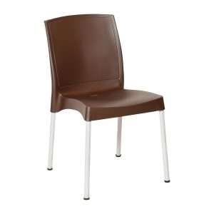 Bolero Elements Polypropylene Plain Side Chairs Dark Brown (4 Pack)