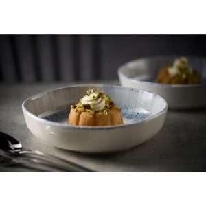 Churchill Lyra Blue Organic Walled Bowls 230mm (6 Pack) 3 jc683 jc684 npi25 0