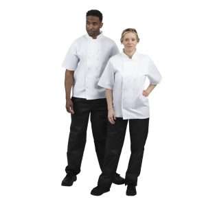 Whites Boston Unisex Chef Jackets Short Sleeve White L (5 Pack) 9 b250 xs whitesnew2