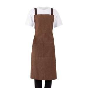 Southside Denim Cross-Back Bib Apron Tan