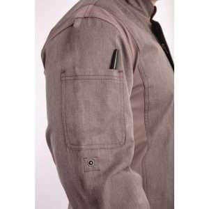 Unisex Chef Works Hartford Unisex Chef Jacket Graphite S 16 bb263 penpocket2