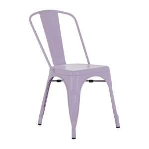 Bolero Bistro Metal Chairs Lilac Pop (4 Pack)