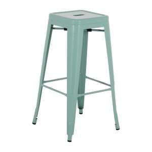 Bolero Bistro Metal High Stools Olive Green (4 Pack)