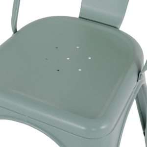 Bolero Bistro Metal Chairs Olive Green (4 Pack) 4 hw295 npi25 4