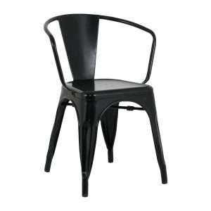Bolero Bistro Curve Armchairs Black (4 Pack)