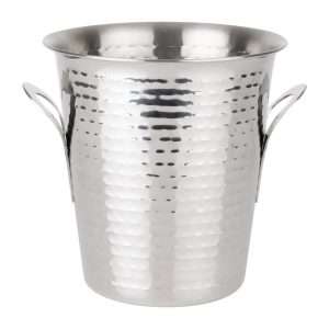 Olympia Flare Wine Bucket Hammered Stainless Steel 4.3Ltr