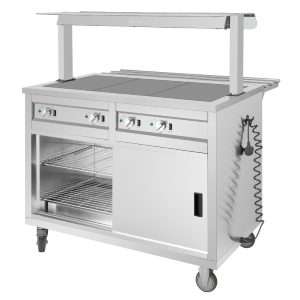 Buffalo Mobile Servery with Solid Heated Top 3x 1/1 GN 3 jb186 upd25 11