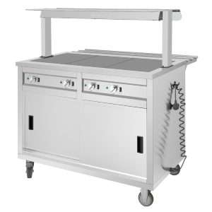 Buffalo Mobile Servery with Solid Heated Top 3x 1/1 GN 5 jb186 upd25 2