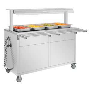 Buffalo Mobile Servery with Solid Heated Top 4x 1/1 GN 7 jb187 upd25 5