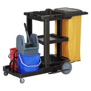 Jantex Mop Bucket & Wringer Set for Cleaning Trolley 2x 12Ltr