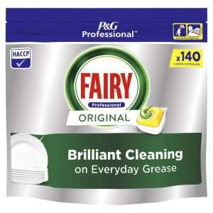 Fairy Professional All in One Dishwasher Capsules Lemon 140 Caps (2 Pack)