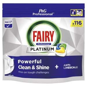 Fairy Professional Platinum Dishwasher Capsules Lemon 116 Caps (2 Pack)