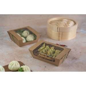 Vegware Microflute Hinged Hot Box with Window 6x6" (210 Pack) 3 je048 npi25 2