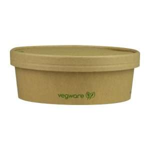 Vegware Round Food Containers Kraft 150-Series 500ml (300 Pack)