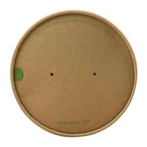 Vegware Round Paper Lid Kraft 150-Series (Pack 300)