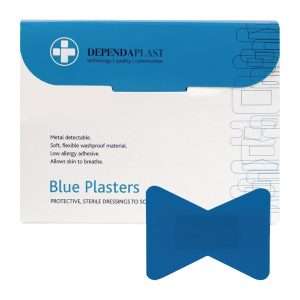 Dependaplast Blue Food Area Plasters Fingertip ( 50 Pack)