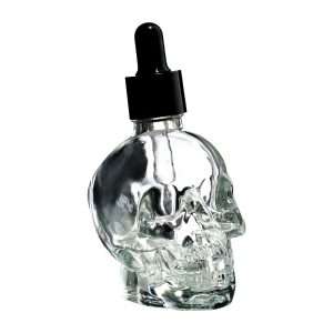 Skull Glass Bitter Bottle with dropper - 60ml (B2B)